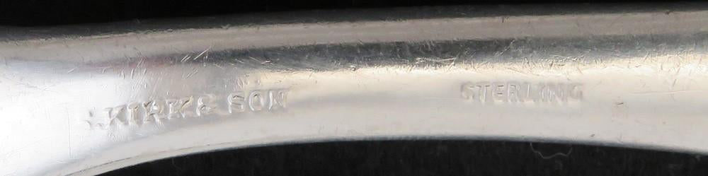 c1940 Sterling Silver S Kirk Repousse Flower Fruit Bowl Large Serving Spoon