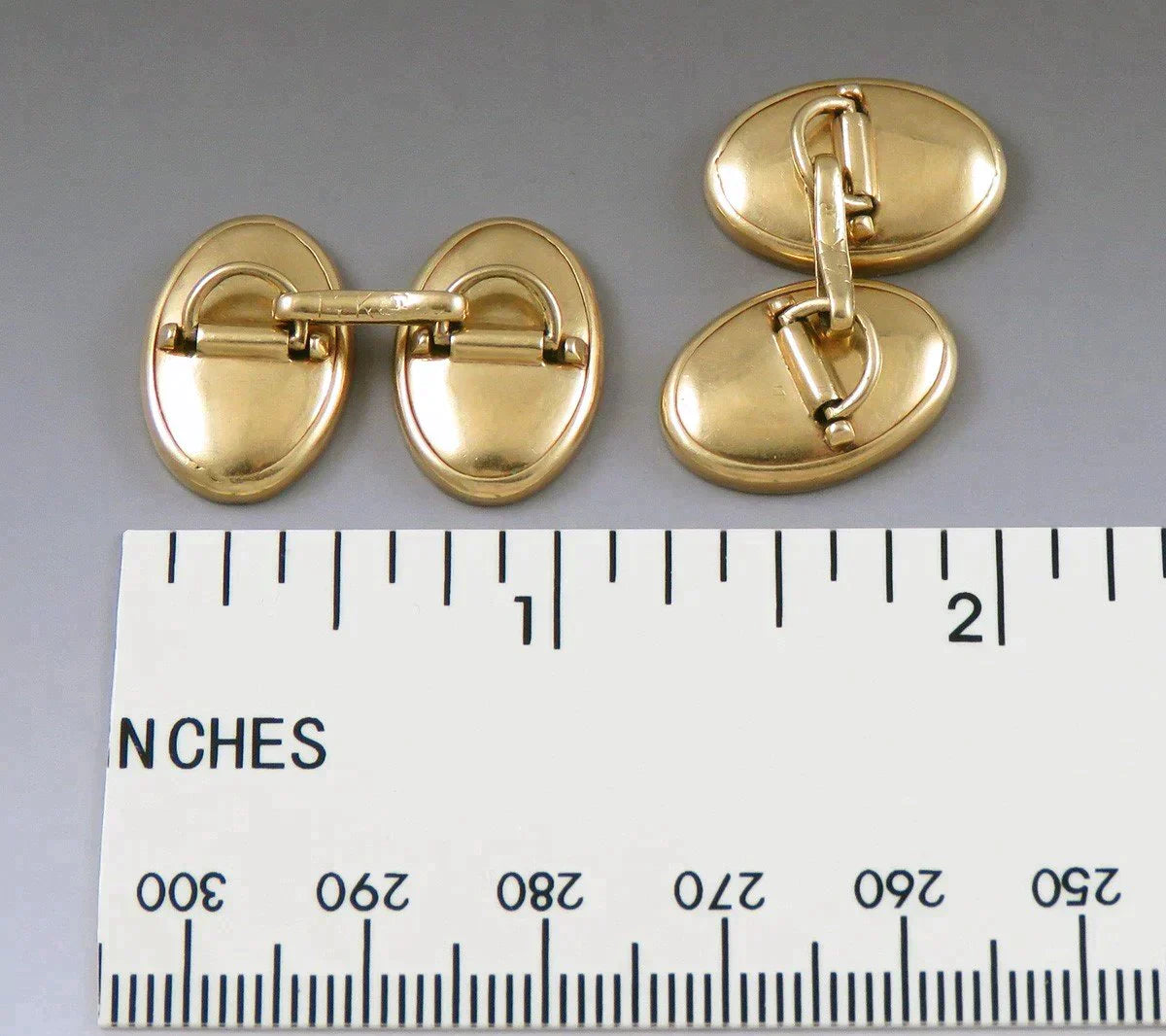 Antique Deco c1915 Krementz 14K Gold Platinum MOP Shell Diamond Mens Cufflinks