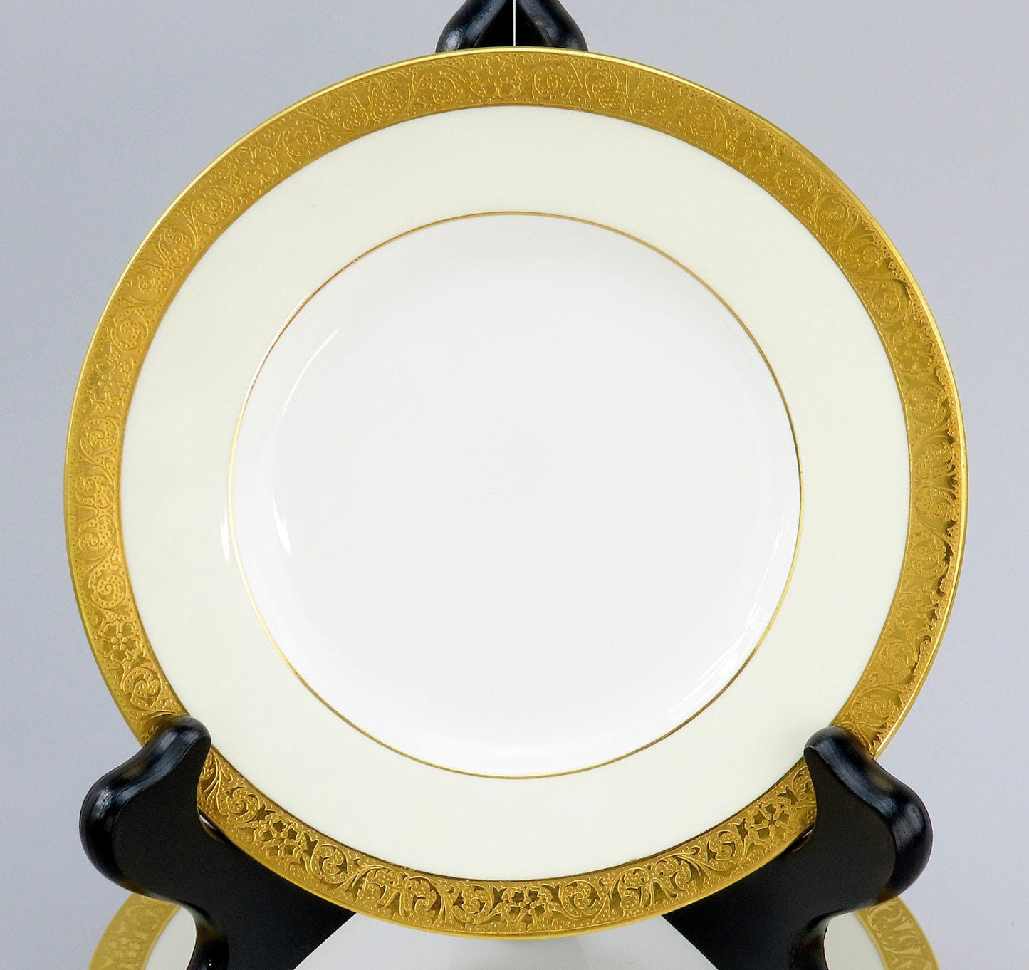 11 Minton Westminster K154 Bone China Bread Plates Cream w/ Gold 6 1/4 Inches