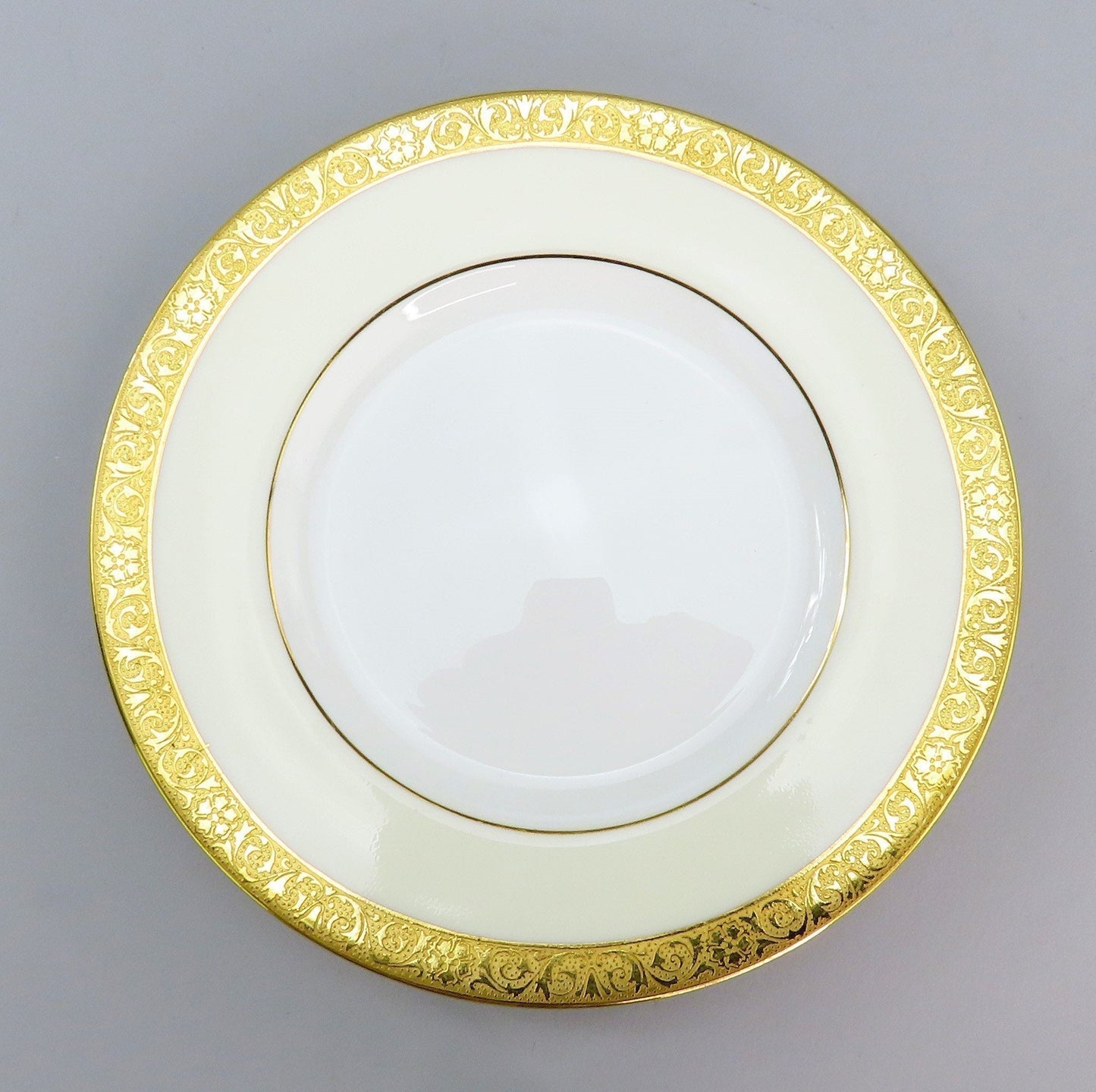 11 Minton Westminster K154 Bone China Bread Plates Cream w/ Gold 6 1/4 Inches