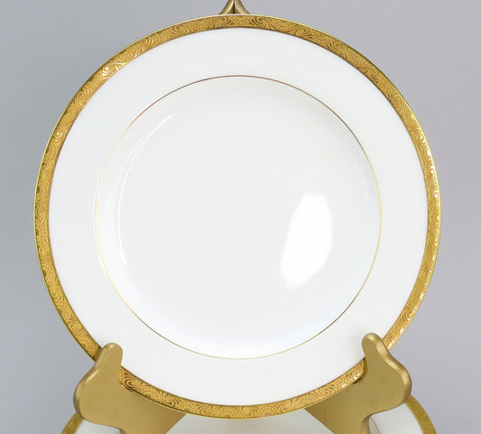 1910 Great Set 11 Antique Mintons Gold Gilt Rim Dinner Plates 10 3/8"