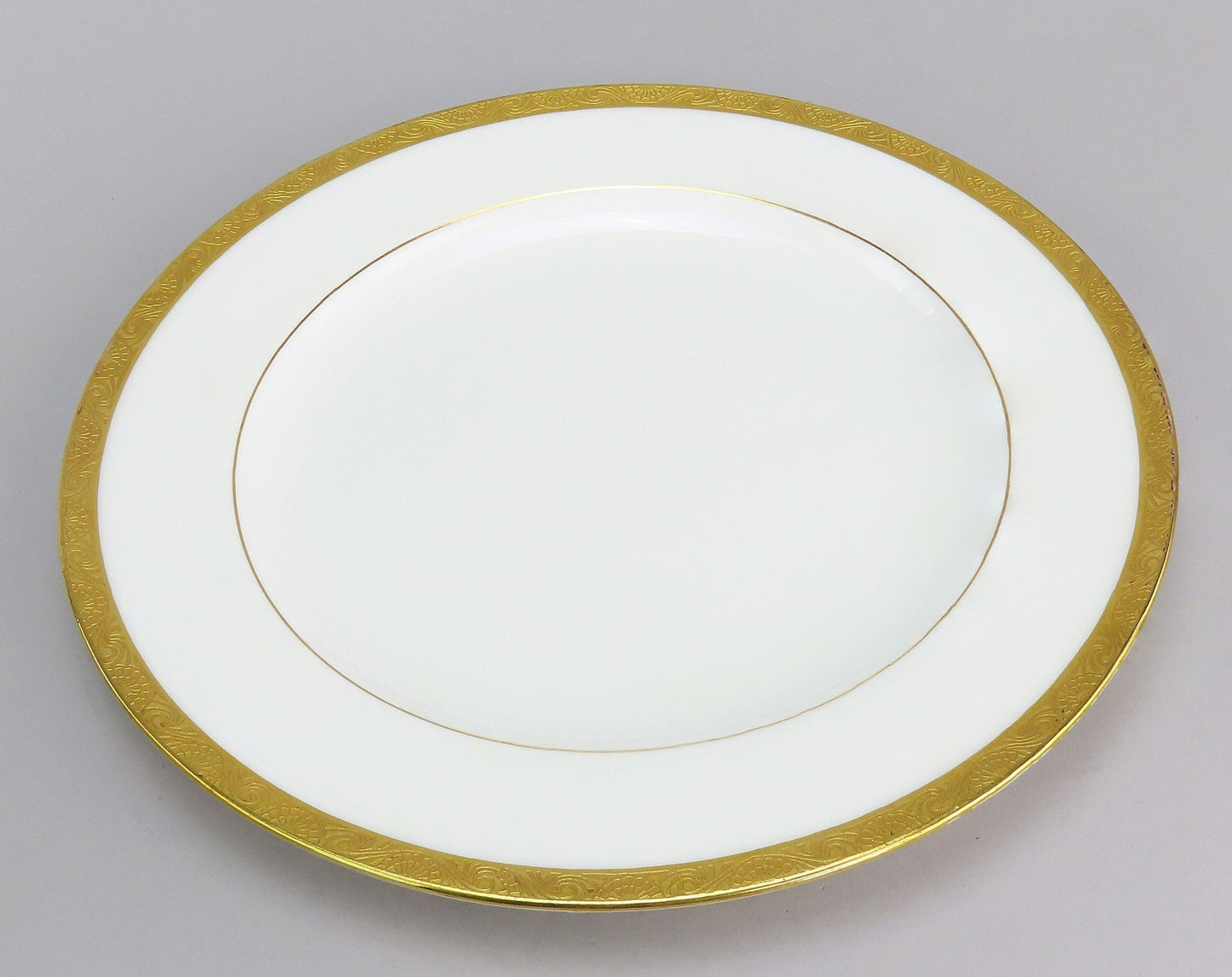 1910 Great Set 11 Antique Mintons Gold Gilt Rim Dinner Plates 10 3/8"