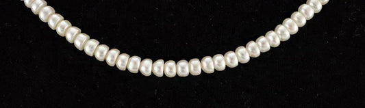 Nice Genuine Pearl Beaded Necklace w/ 10K Yellow Gold Clasp 18"