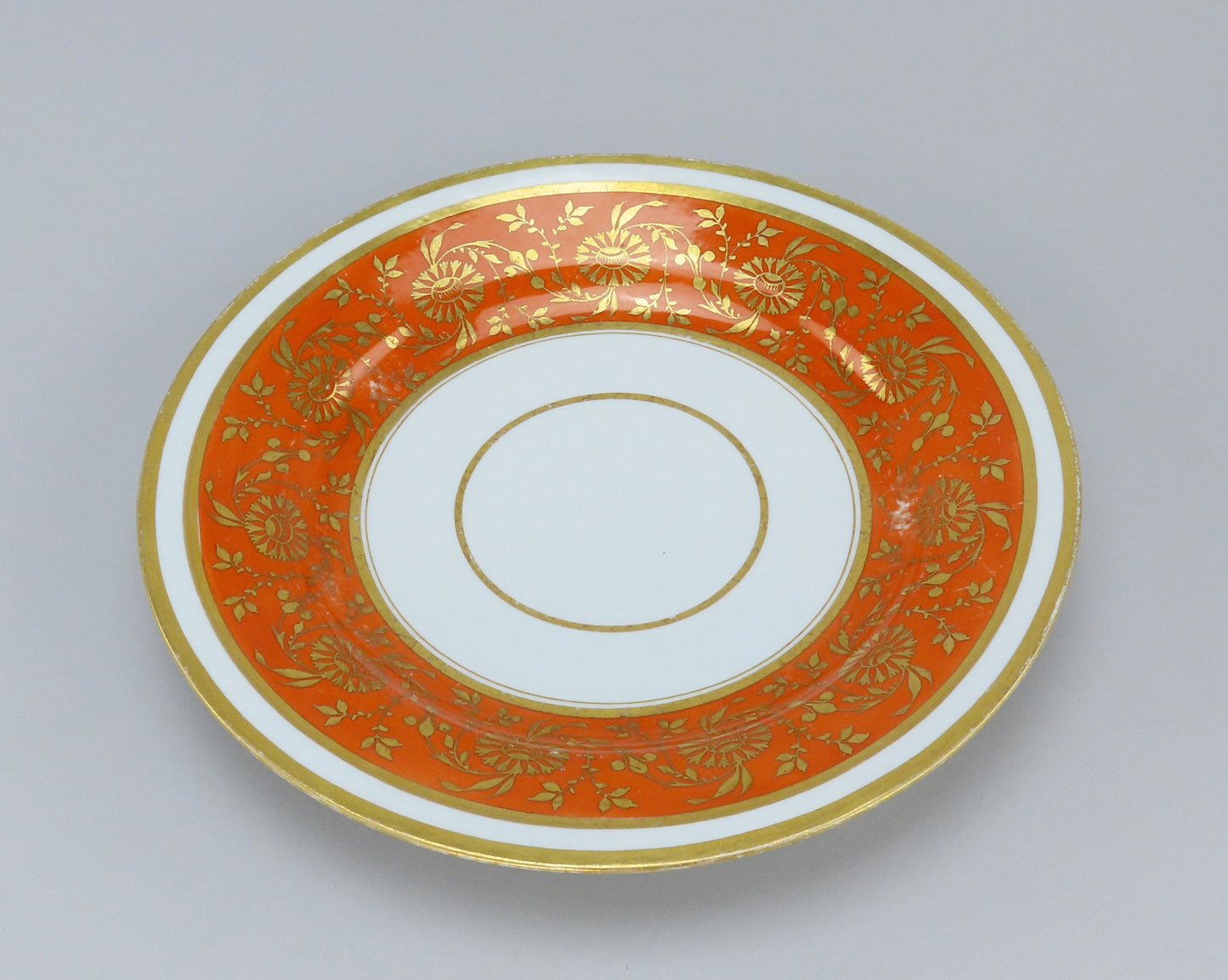 9 Barr Flight Barr c1810 Porcelain Orange Flower Gilded Dessert Salad Plates 8"