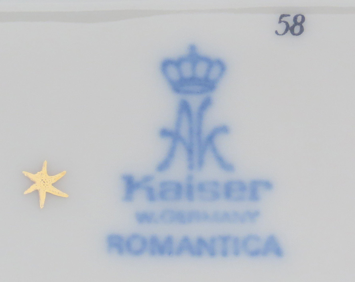 Kaiser Romantica White Porcelain Tray Orange Flowers 13 1/2in