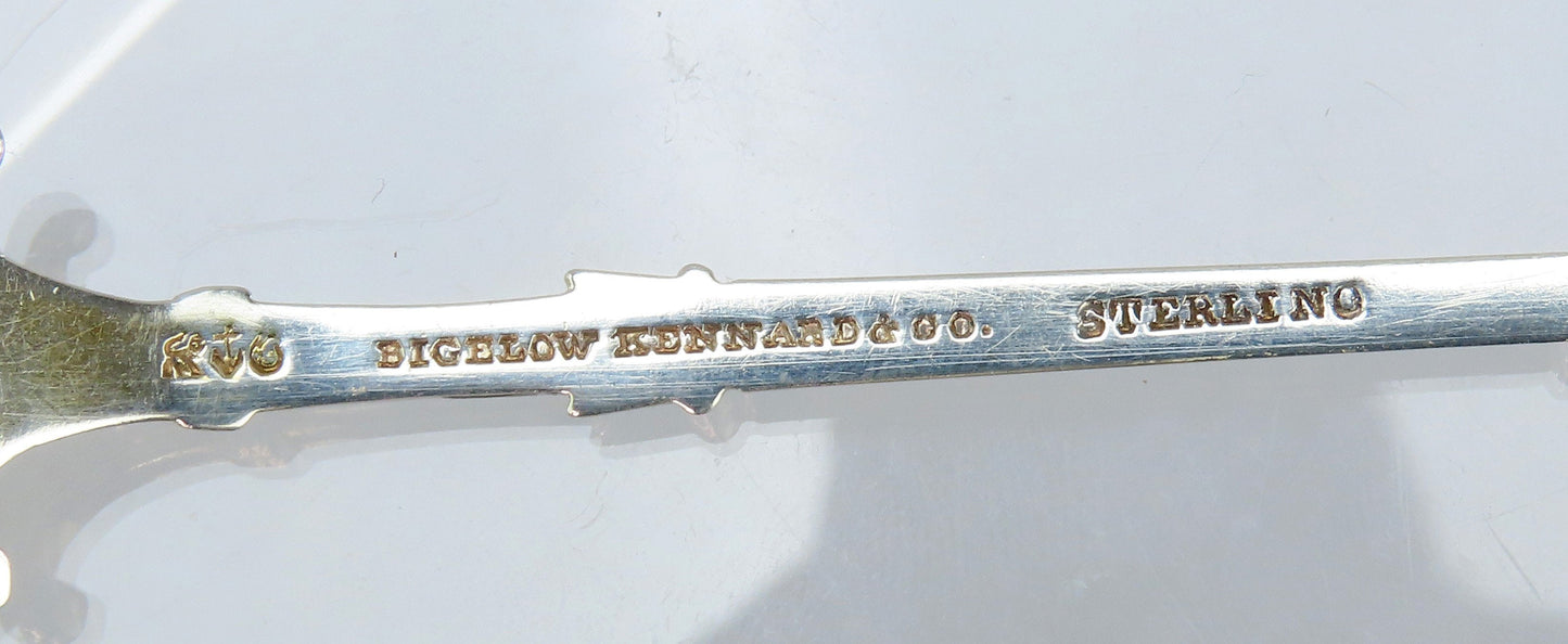 Rare Set 6 Antique Gorham Sterling Silver Lotus Coffee 5 o'clock Spoons 5"