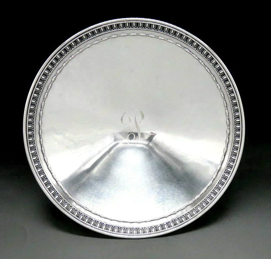 Antique c1920 Tiffany & Co Sterling Silver Tazza Compote Pedestal Dish 'P' Mono