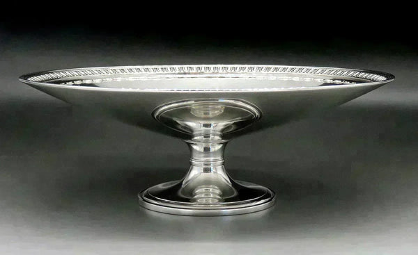 Antique c1920 Tiffany & Co Sterling Silver Tazza Compote Pedestal Dish 'P' Mono