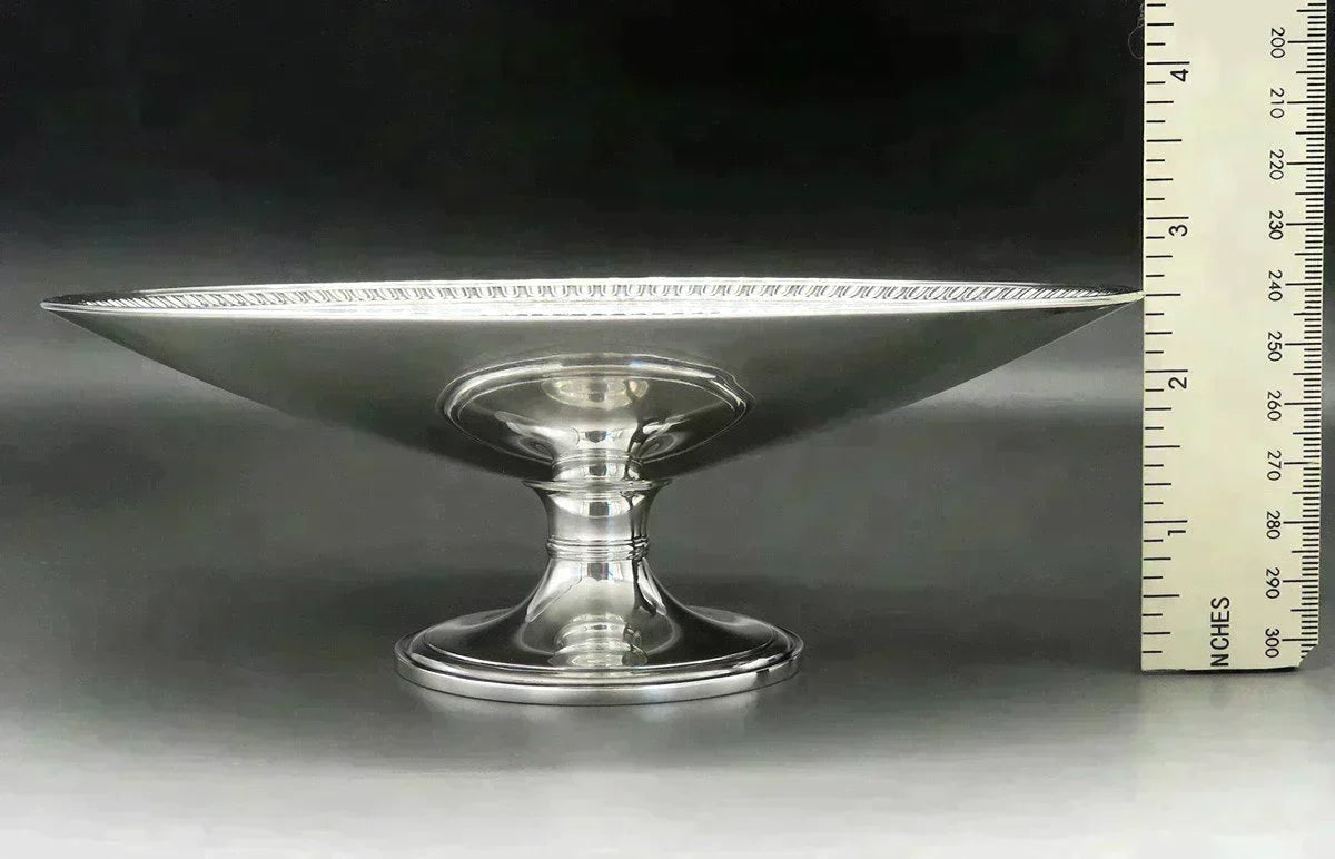 Antique c1920 Tiffany & Co Sterling Silver Tazza Compote Pedestal Dish 'P' Mono