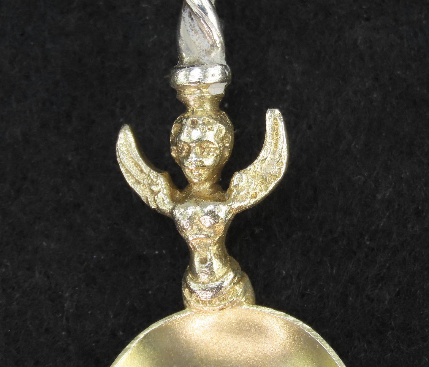 Superb Set 7 Italian 800 Silver Gilt City Souvenir Spoons Vatican Florence