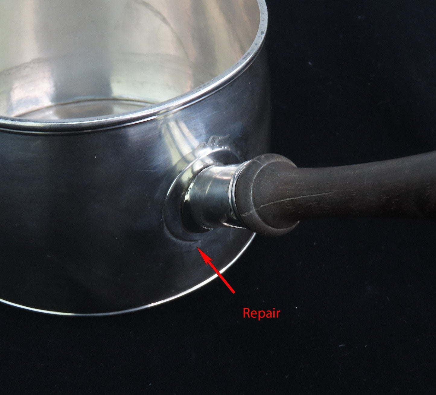 Charming 1848 American Coin Silver Pipkin Brandy Sauce Warmer John Goodhue