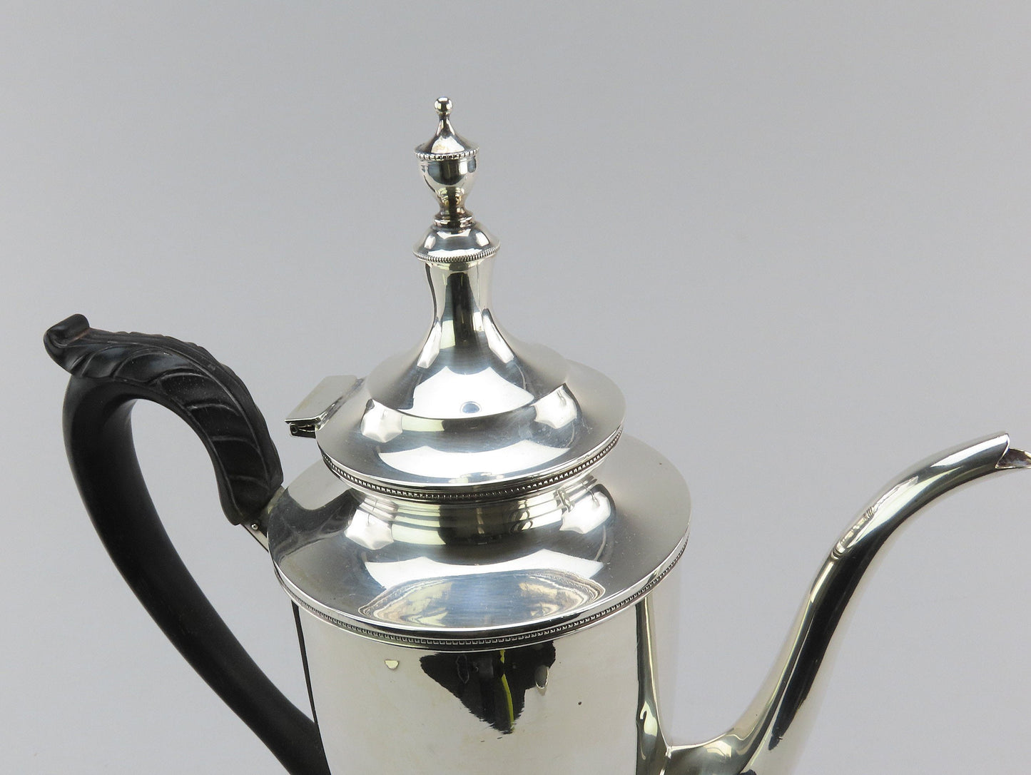 Antique American Sterling Silver Coffee Pot in Classic 18th C Style No Mono