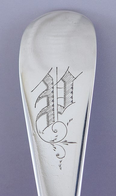 Great set 12 Towle Sterling Silver Antique Pattern Demitasse Spoons P Mono