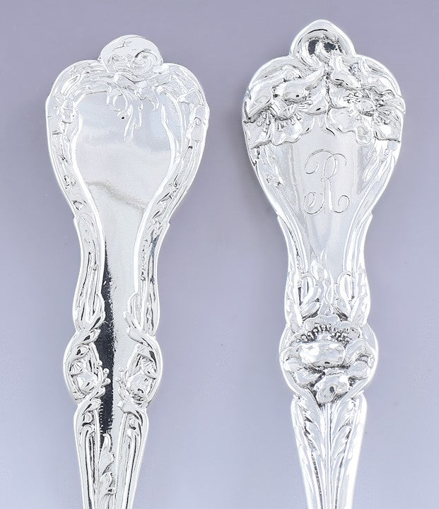 Great set 7 Alvin Sterling Silver Majestic Teaspoons