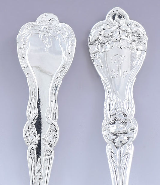 Great set 7 Alvin Sterling Silver Majestic Teaspoons