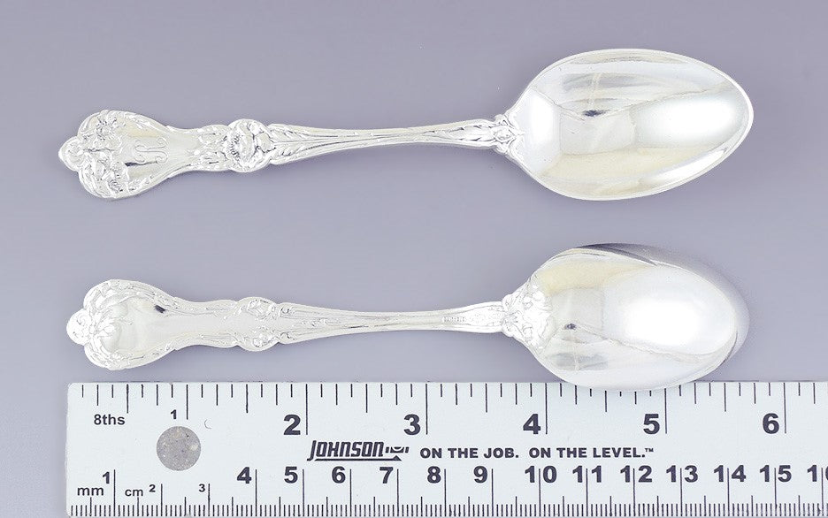 Great set 7 Alvin Sterling Silver Majestic Teaspoons