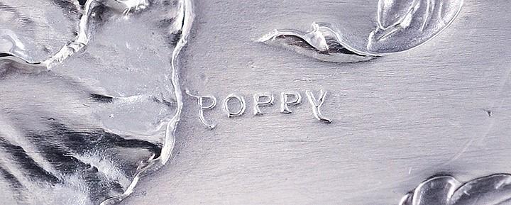 Large Reed & Barton Intaglio 1905 Sterling Silver Serving Fork 10 1/4"