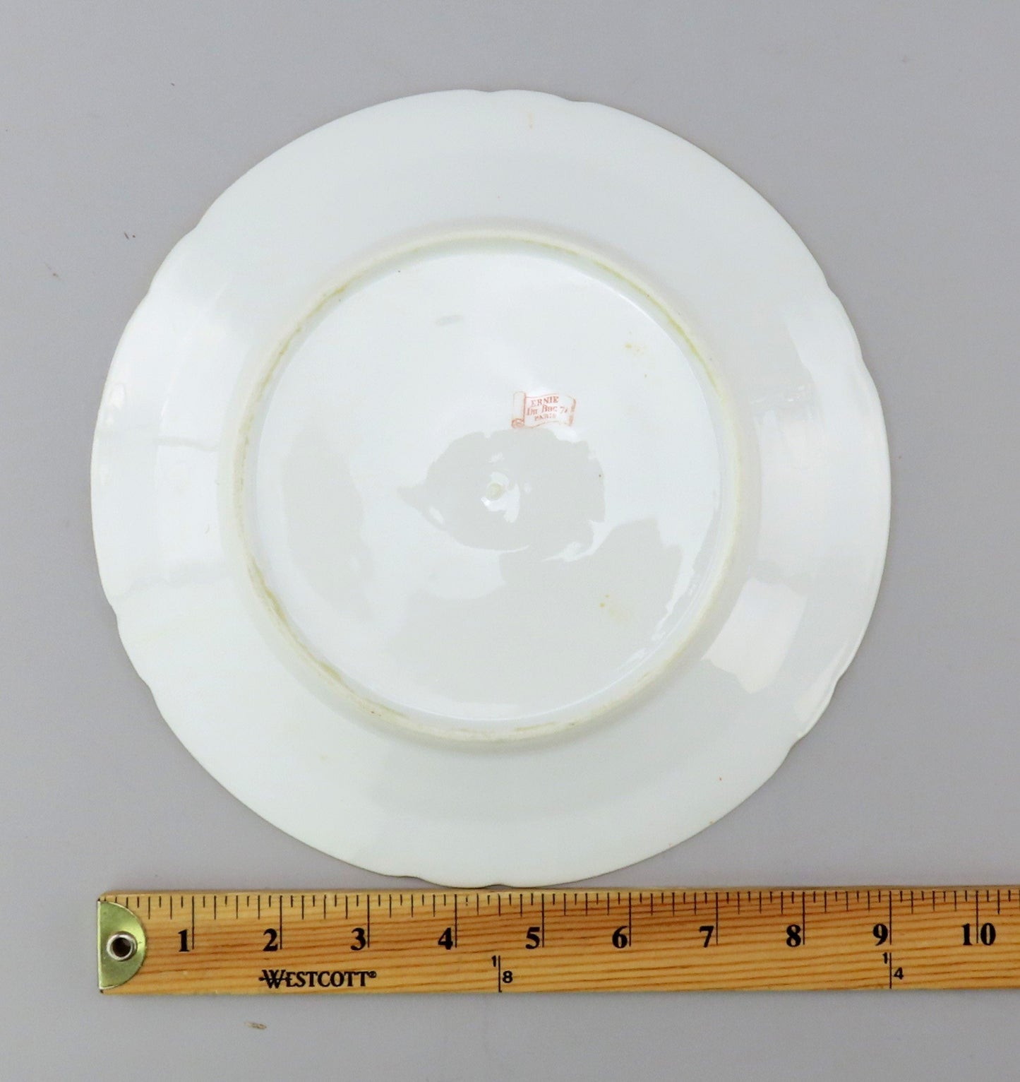 Beautiful 1870s French Porcelain 17 Set Plates Ernie Du Bac Paris 9 1/4 in