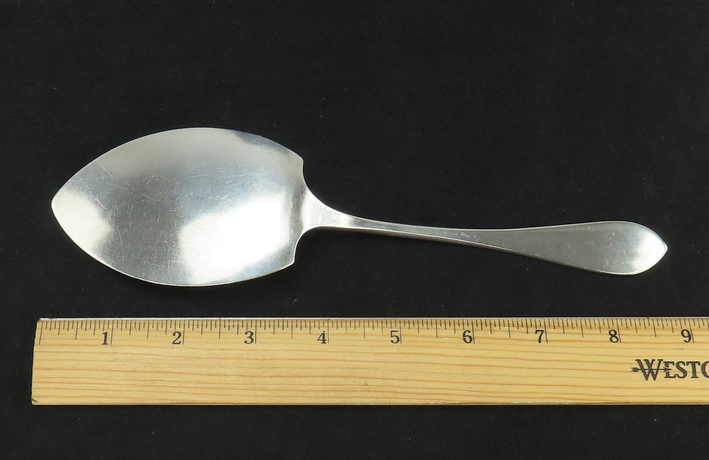 Arthur Stone Handwrought Sterling Silver Pointed End Engraved Pastry Server