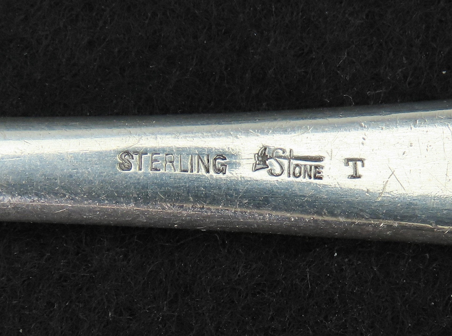 Arthur Stone Handwrought Sterling Silver Pointed End Engraved Pastry Server