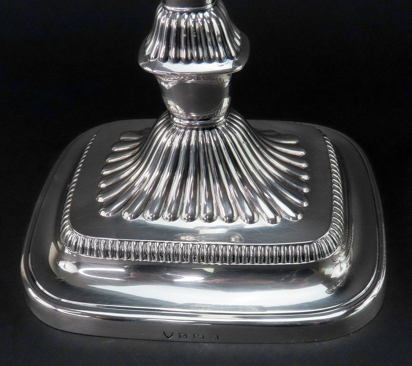 Handsome 1950 Ellis Co English Sterling Silver Table Candlesticks 12 1/4 in