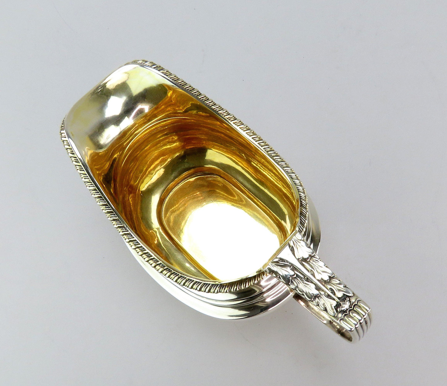 1820 Bateman Georgian English Sterling Silver Creamer Gadroon Edge and Gilded