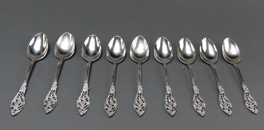 Stunning 36pc Sterling Silver Reed and Barton Florentine Lace Pat Serves 6