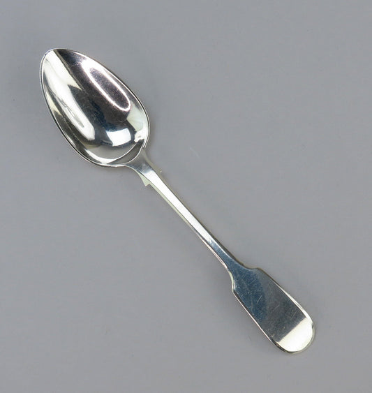 Nice Set 6 1835 English Sterling Silver Fiddle Teaspoons Coffee Spoons