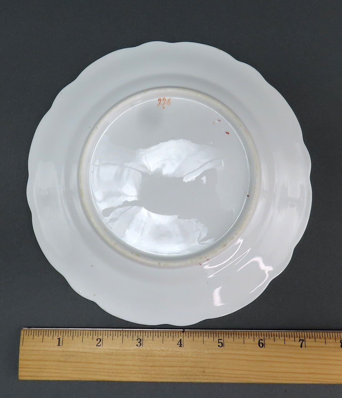 12 c1840s English Staffordshire Davenport Green Floral 7 3/8 Bread Butter Plates