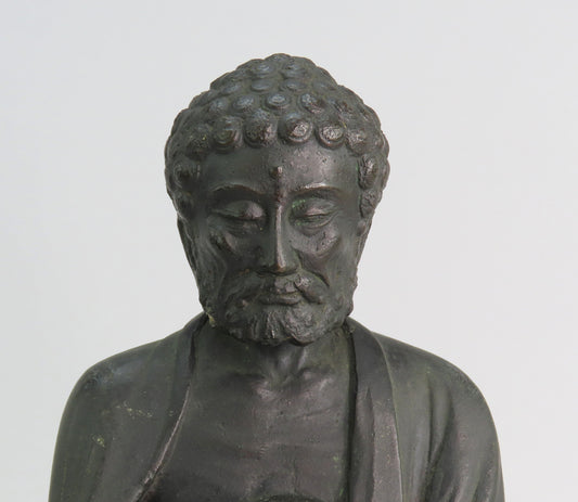 Rare Antique 1800s Chinese? Japanese? Bronze Luohan Sage Statue Figurine 10.25"