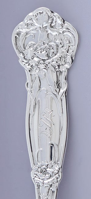 Great set 14 Wallace Sterling Silver Carnation Teaspoons S Mono