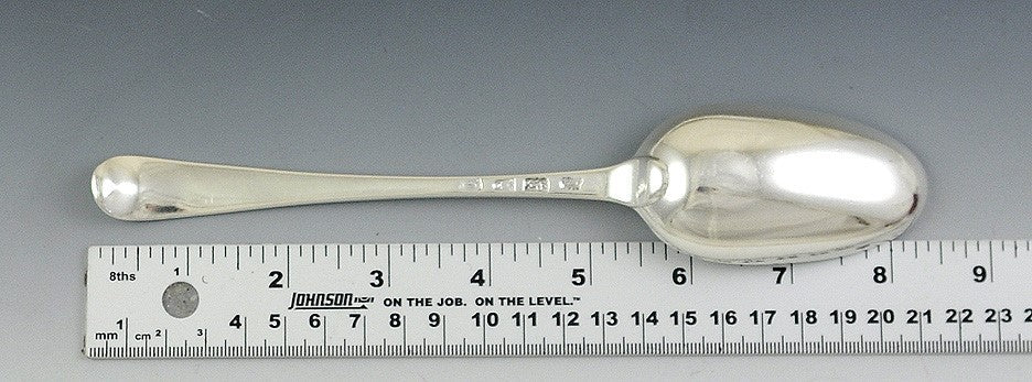 Antique 1766 English Georgian Sterling Silver Soup Table Serving Spoon