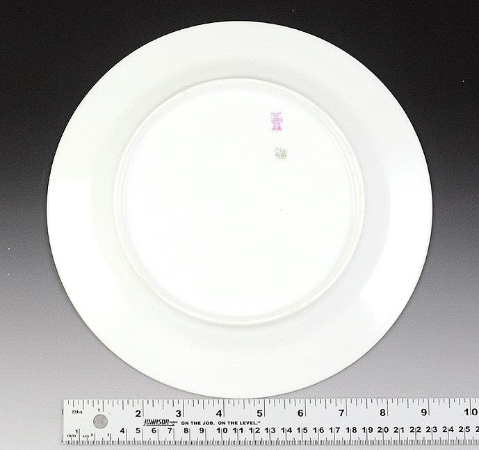 c1907-1919 Set of 12 Limoges Gilded Porcelain Dinner Plates Tressemann Vogt