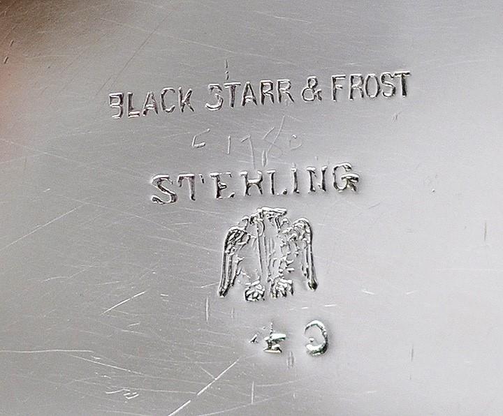 Excellent Quality 3 pc Octagonal Sterling Silver Tea Set Black Starr & Frost