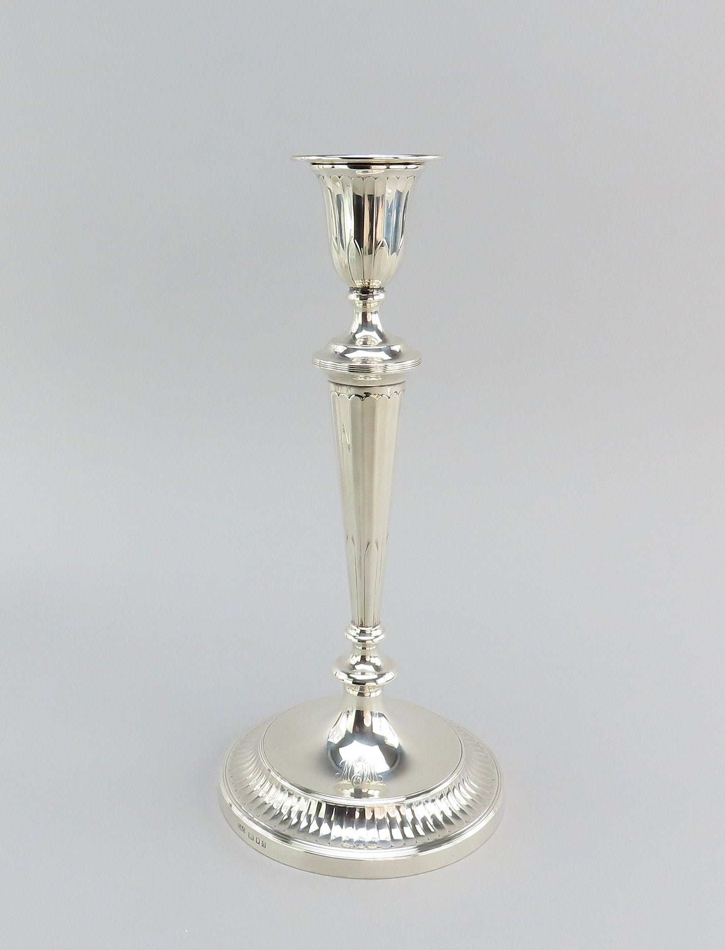 Pair 1931 English Sterling Silver Vanderbilt Estate Convertible Candelabra 18"