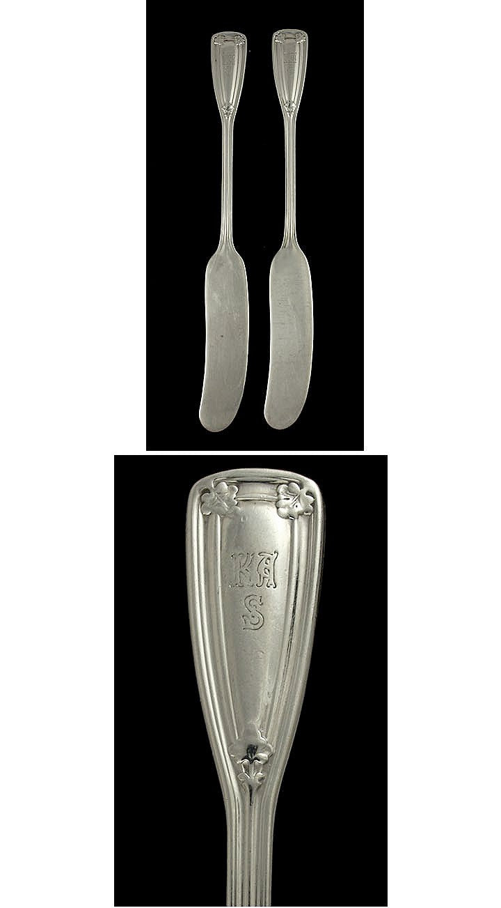 11 Rare Tiffany St. Dunstan 1909 Sterling Silver Butter Cheese Knives