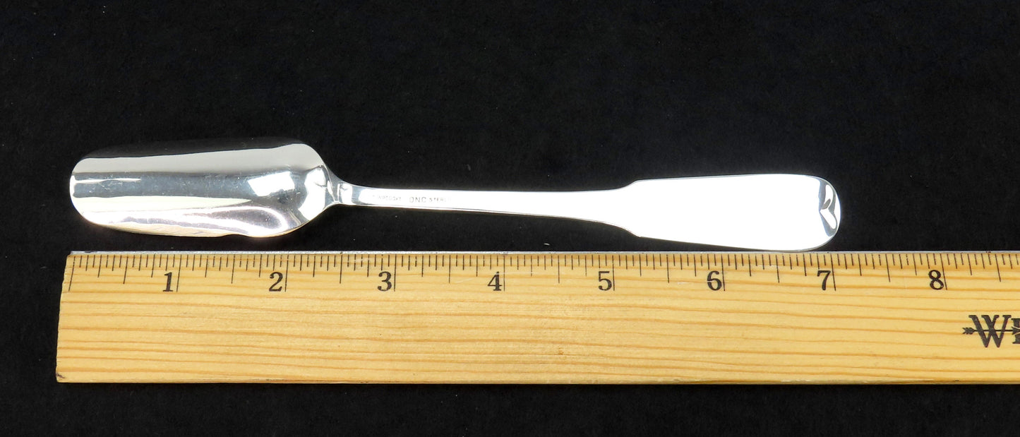Old Newbury Crafters ONC Panel Antique Sterling Silver Cheese Scoop 7 1/4”