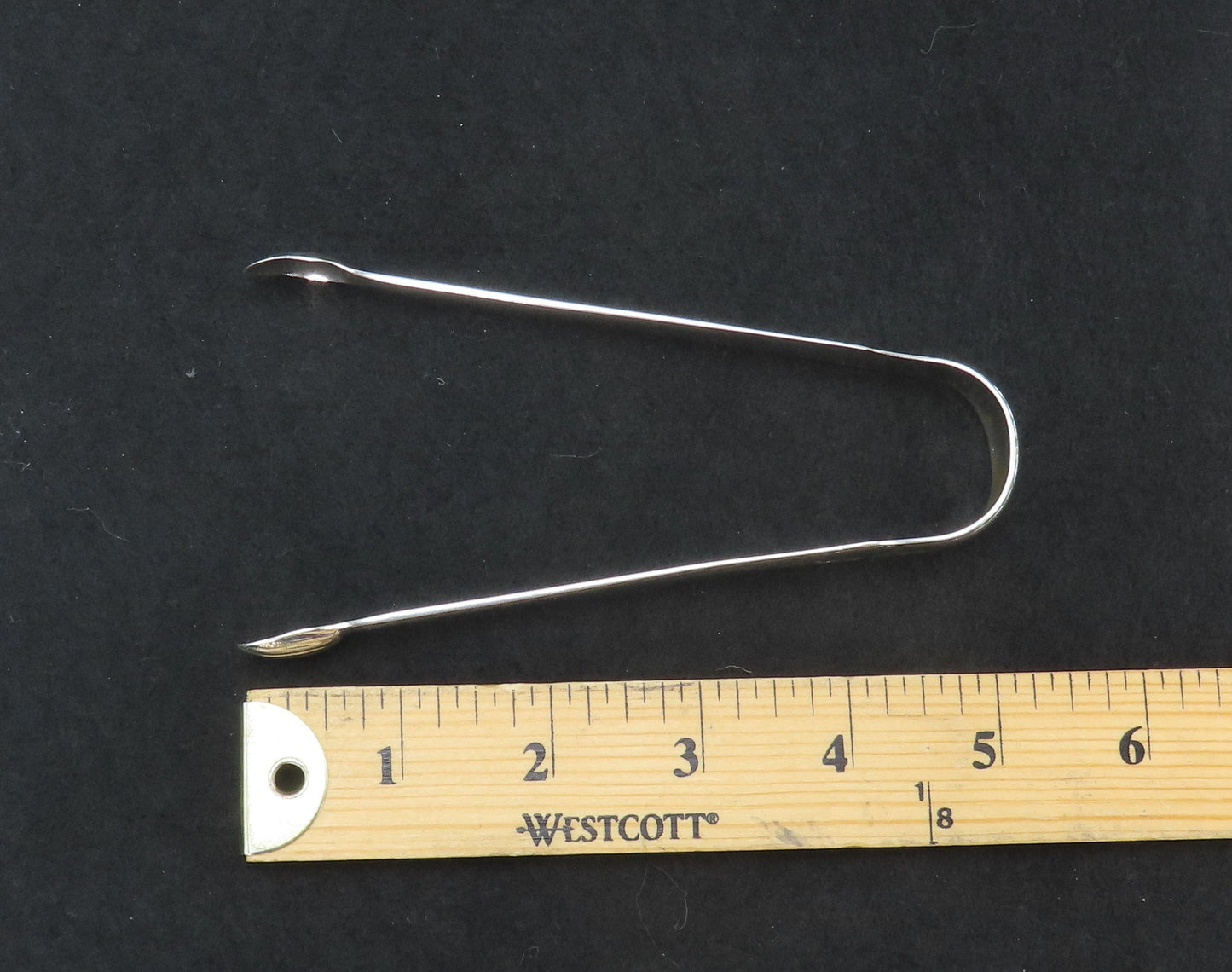 1790s English Georgian Sterling Silver Bright Cut Engraved Sugar Nips Tongs