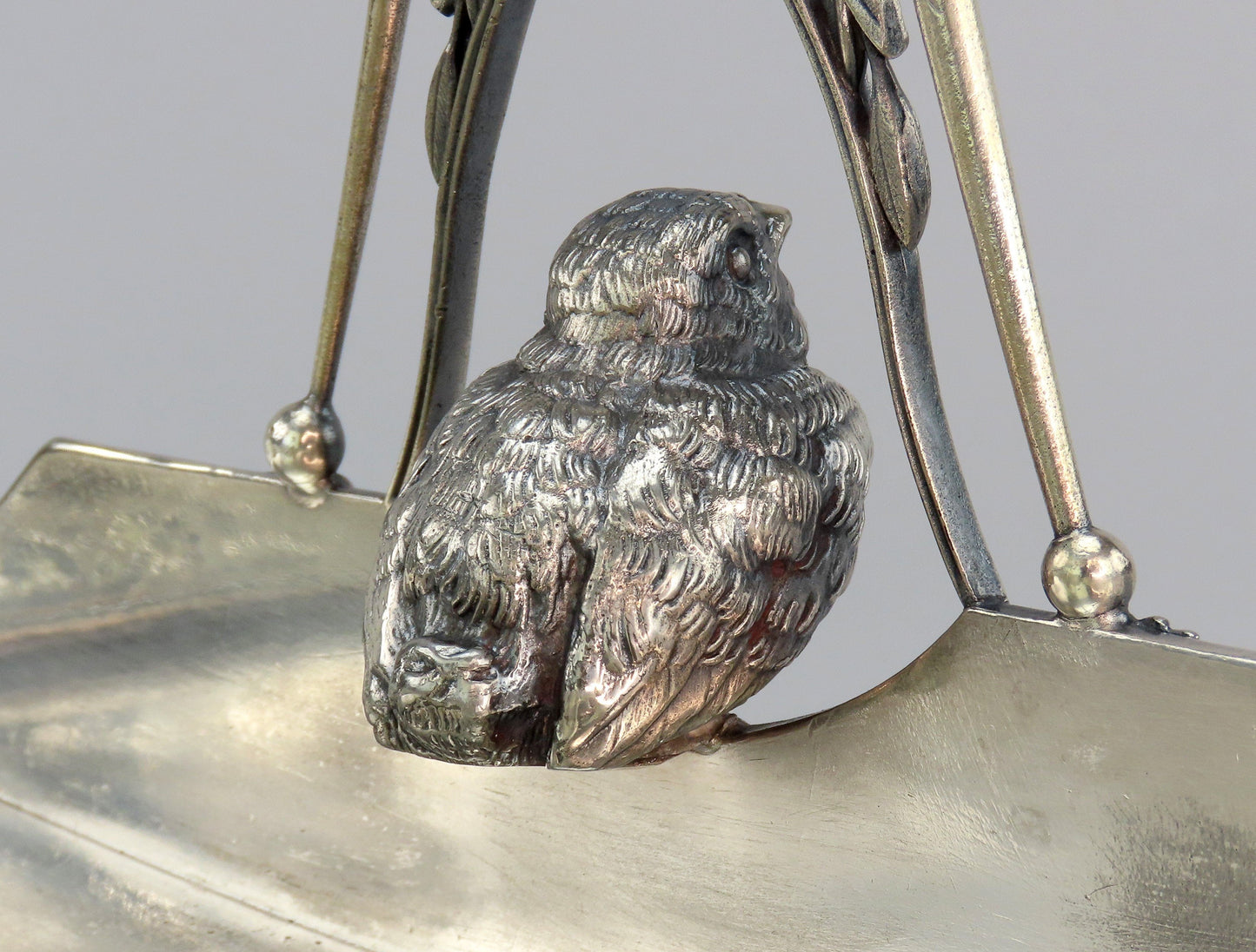 Meriden c1880 American Victorian Silverplate Song Birds Flowers Bride Basket