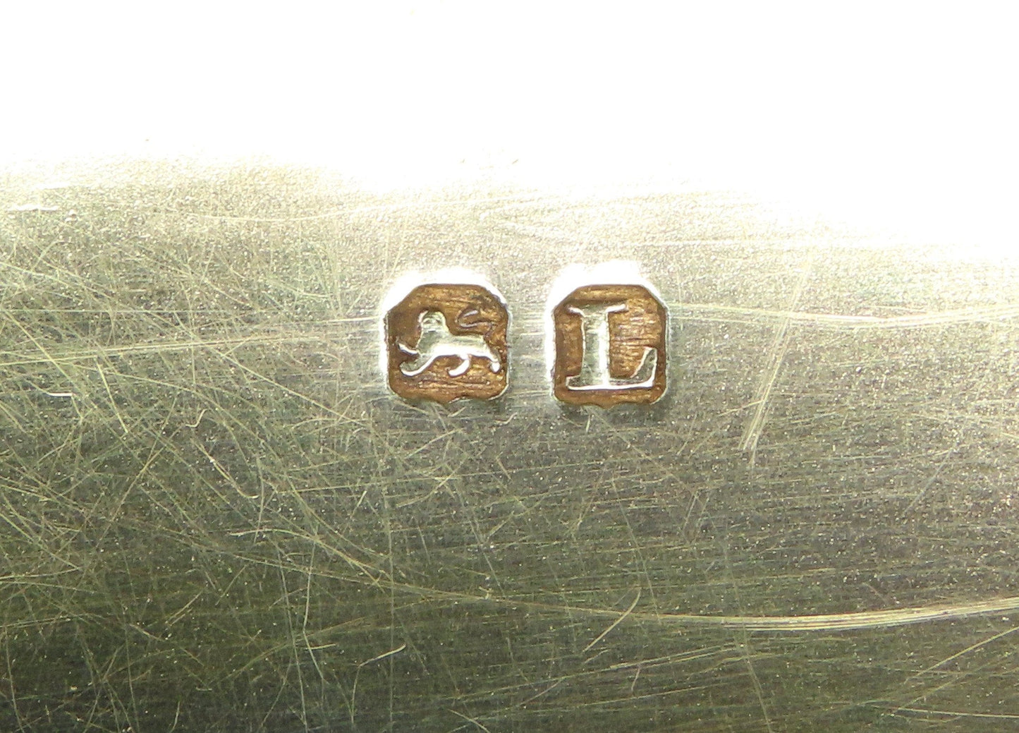 1806 English Sterling Silver Snuff Box Monogram Engraving