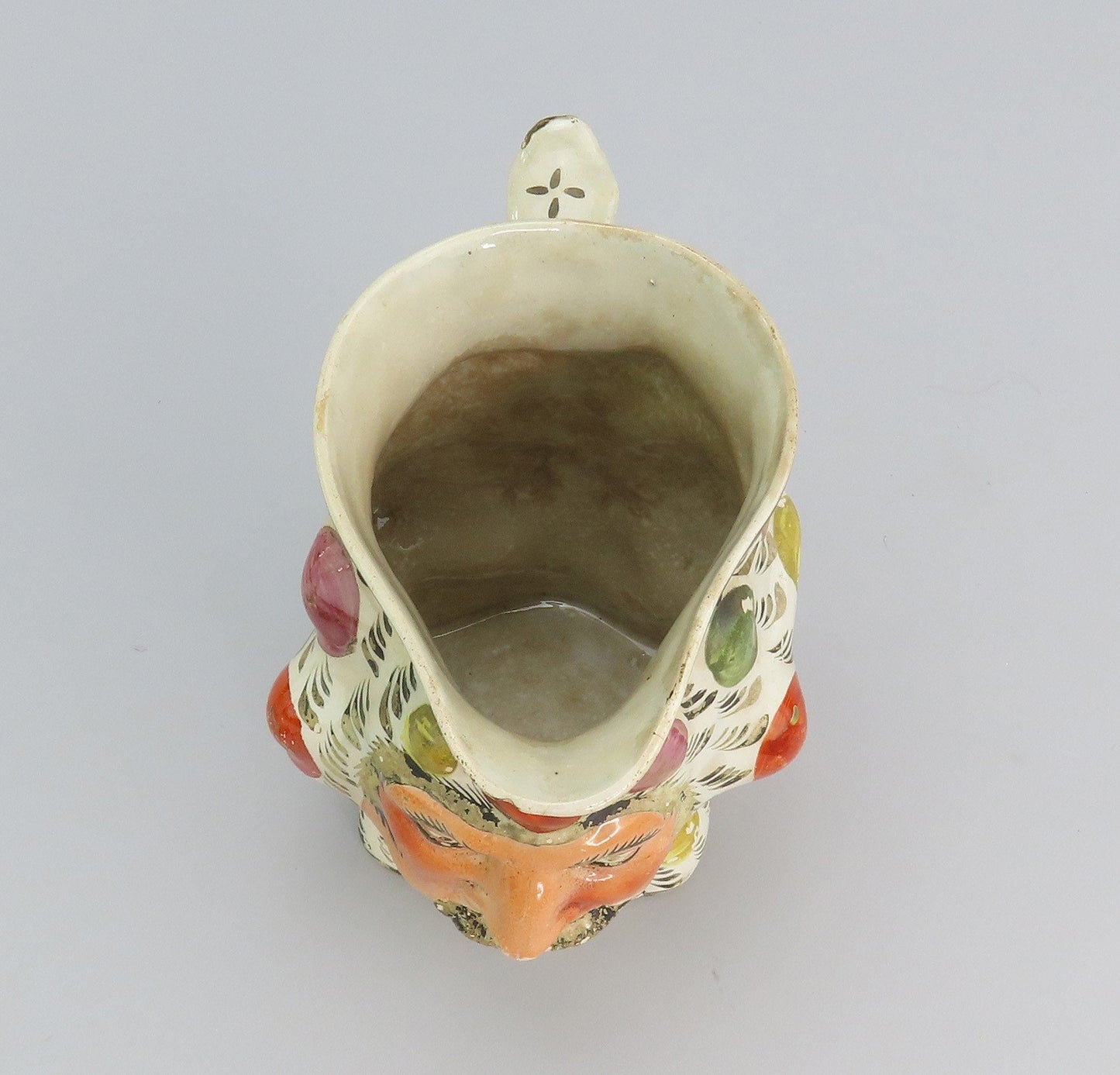Charming c1790 Staffordshire Character Jester Juggler Satyr Face Jug Pitcher