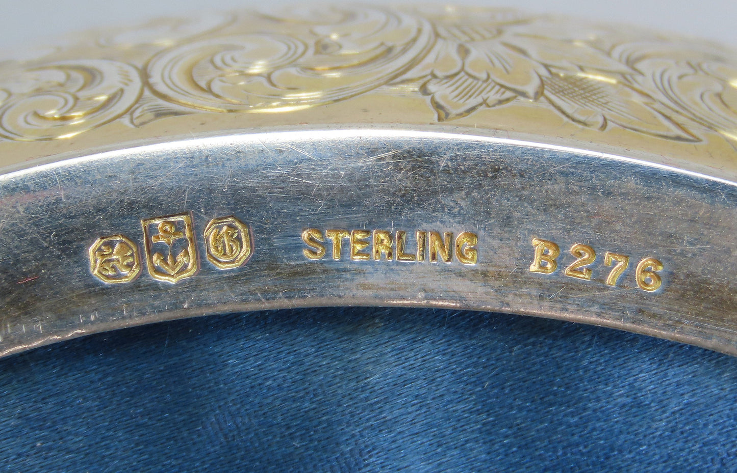 Neat c1900 Gorham Gilt Sterling Silver Pin Cushion Sewing Notion Box Pincushion