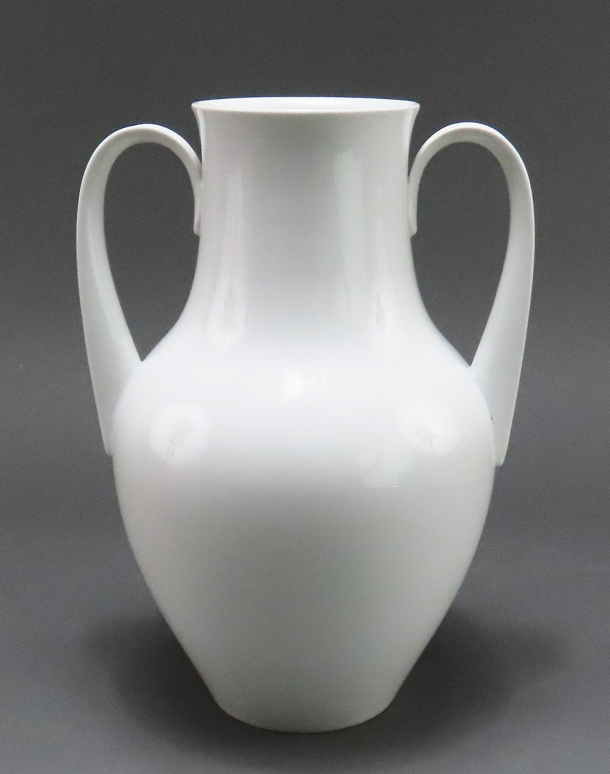 Brilliant Porcelain White Vase KPM Modernist Urn Style 9 1/4in