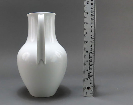 Brilliant Porcelain White Vase KPM Modernist Urn Style 9 1/4in