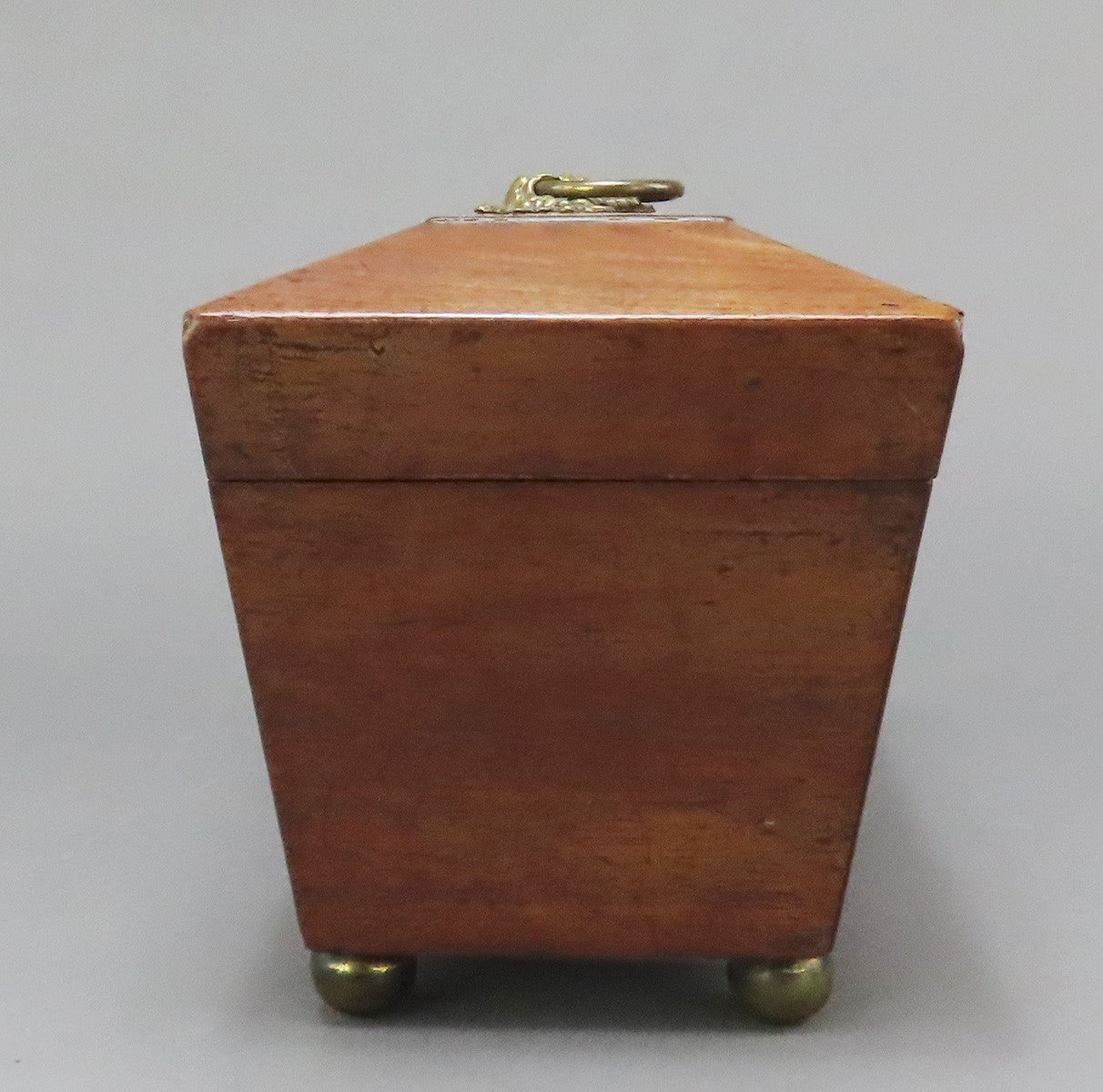 Nice English Early 1800s Mahogany Wooden Tea Caddy Original 2 Compartments