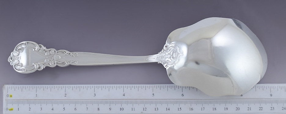 Gorham Gold Wash Sterling Silver Royal Oak Serving Spoon / Scoop R Mono 9"