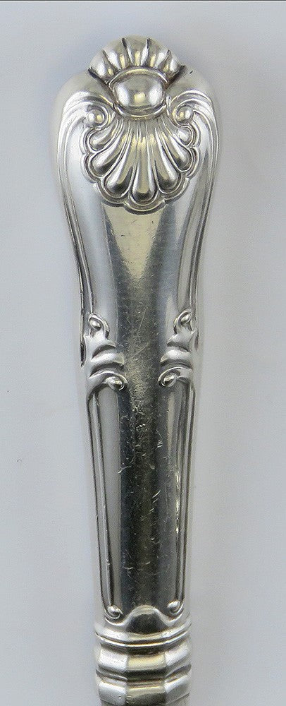 2 Norwegian J Tostrup Queens 830 Silver Shell Fruit/Dessert Knives 6 3/4"