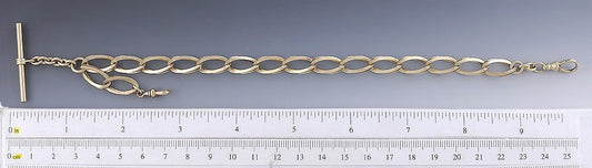 Charming American Victorian 10k Gold Large Link Watch Chain