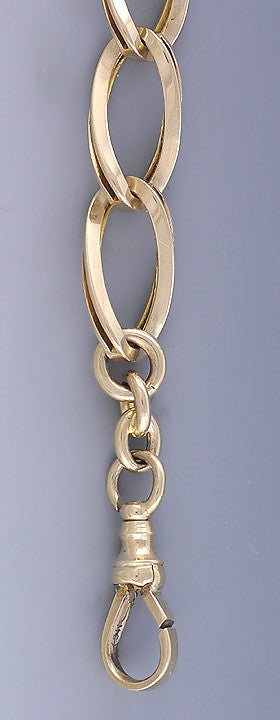 Charming American Victorian 10k Gold Large Link Watch Chain