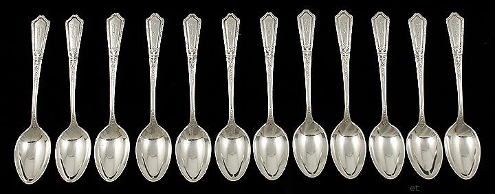 12 Towle D’Orleans Sterling Silver Demitasse Spoons